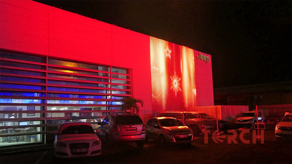 outdoor transparent led curtain